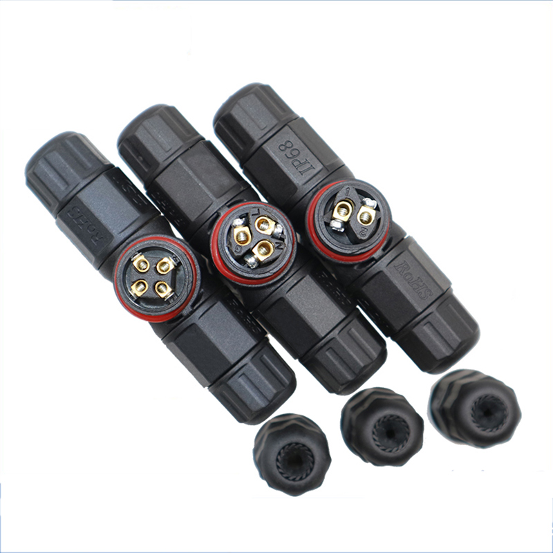 T-tee Waterproof IP68 Connectors 3 Channels 2/3/4/5 Core With Screw Locking Wire and Pressure Connector Apply For Single Color/RGB/RGBW/Addressable LED Strip Lights